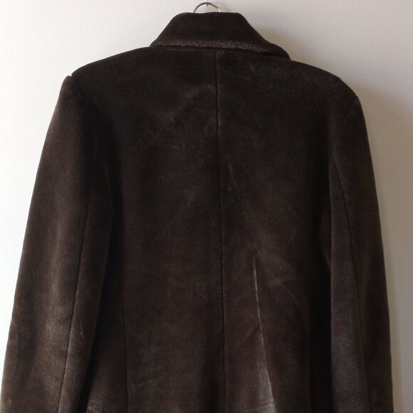 'J.CREW' Teddy Coat Dark Brown Size M EUC * Worn Twice - Picture 8 of 14